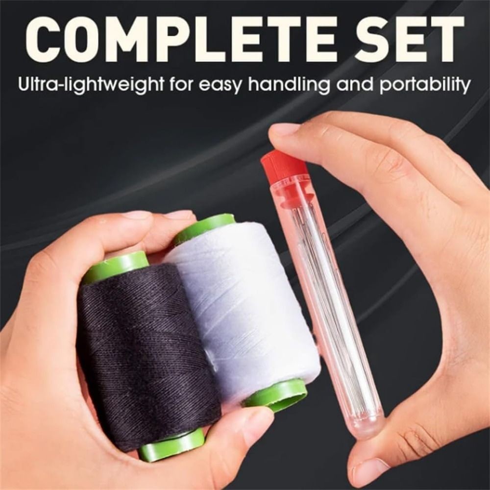 YUME ชุดเครื่องมือเย็บผ้า 34 ชิ้น/เข็มตาใหญ่/สำหรับซ่อมผ้าห่มและเสื้อผ้า/เหล็กชุบแข็งทนทาน/ใช้ง่าย ไม่ต้องประสบการณ์​ - รูปที่ 3