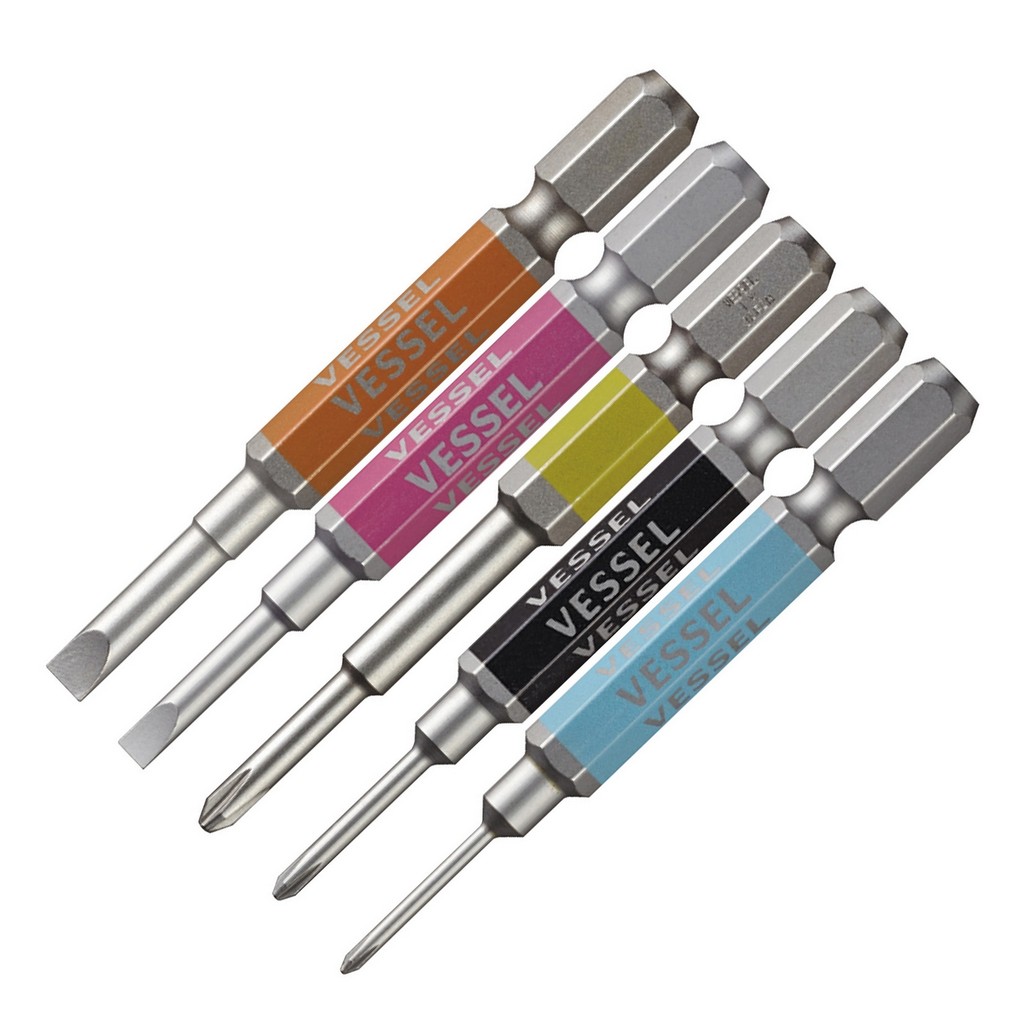 VESSEL ชุดดอกไขควง รุ่น GO-SAI 5 ชิ้น (แบบผสม), รหัส GS5P-03 (ชุด 5 ดอกผสม)