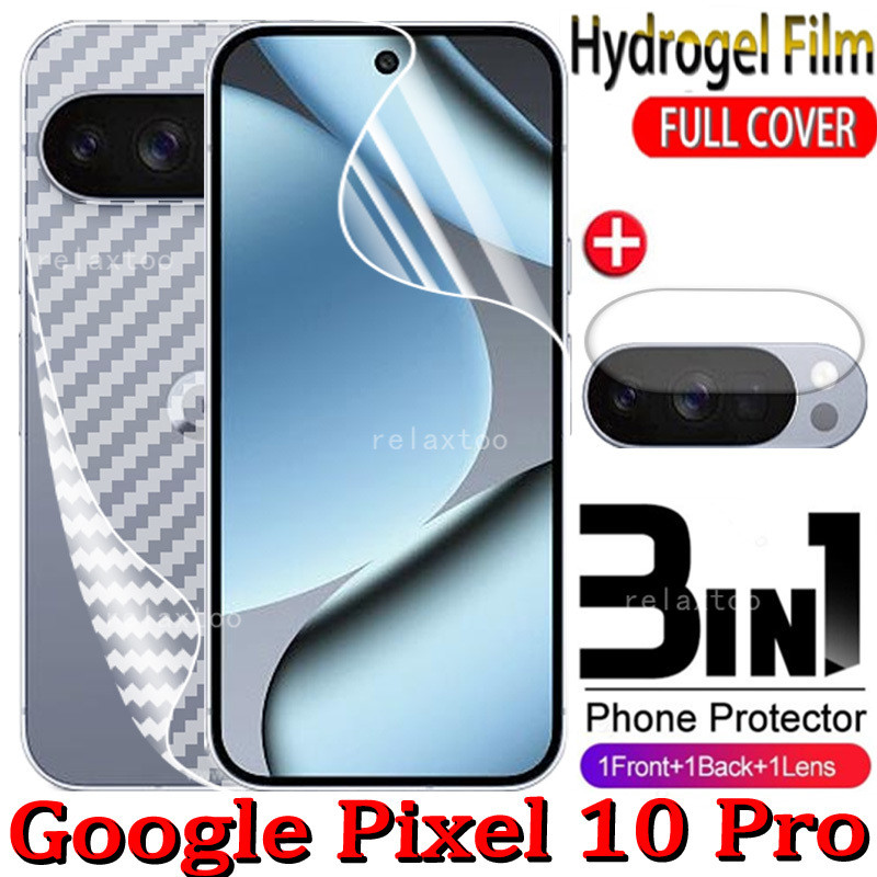 3IN1 ด้านหน้ากลับฟิล์มHydrogelสําหรับGoogle Pixel10 Pro 10Pro Pixel10Pro XL Pixel10ProXL 10A Pixel10