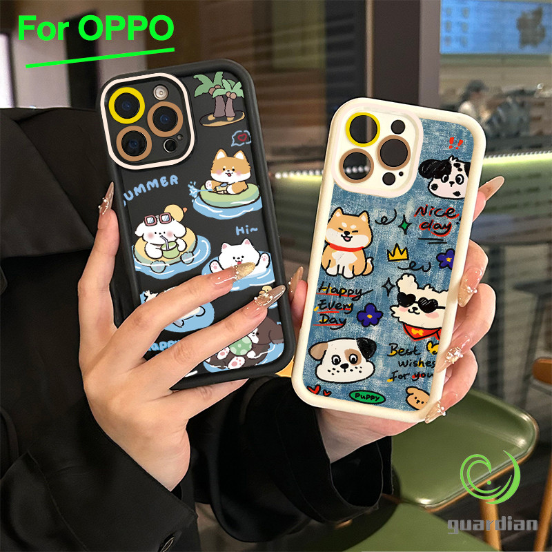 For เคสโทรศัพท์ OPPO A3 A3X A60 5G A9 A18 สัตว์น่ารัก A38 A15 A15s A60 A35 A17 A17K A79 5G OPPOA57 4G A55 A77 A