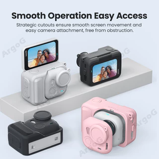 aMagisn เคสซิลิโคนสำหรับ Insta360 GO Ultra นุ่ม กันกระแทก พร้อมสายคล้องและสายกันหล่น อุปกรณ์เสริม GO Ultra