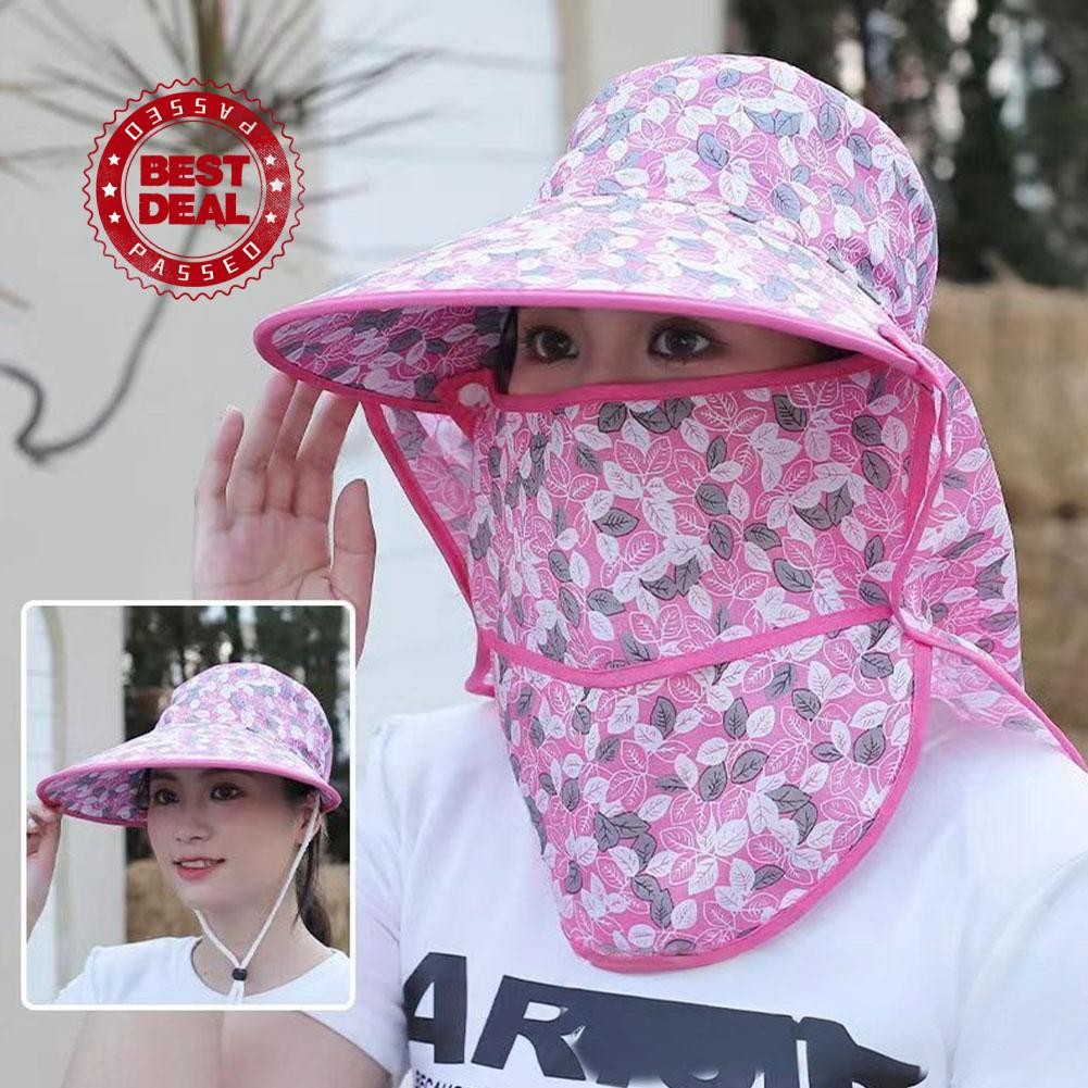 หมวกกันแดดระบายอากาศ Face และคอป้องกัน Uv Sun และหมวกชาหยิบขี่จักรยาน A3c8