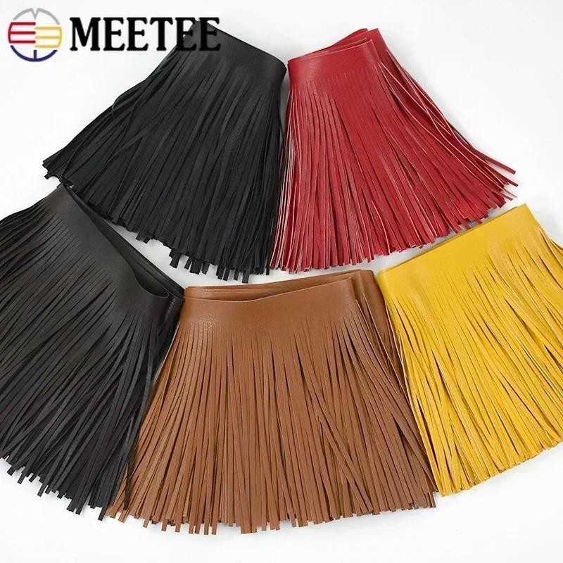 1 เมตร 10-30 ซม.* 3 มม.หนัง PU พู่ Fringe สําหรับเย็บผ้าลูกไม้ Trim ริบบิ้น DIY กระเป๋าอุปกรณ์ผ้า