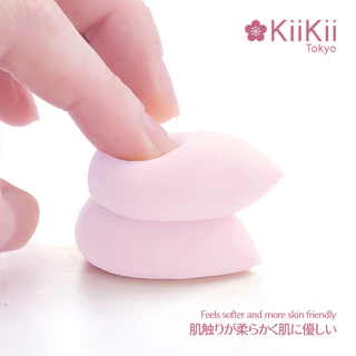 KiiKii พัฟแต่งหน้า ฟองน้ําแต่งหน้ามินิ เซตกล่อง 18 ชิ้น ฟองน้ําไข่ ใช้ได้แห้งและเปียก