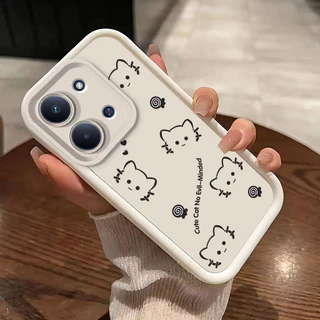 แมวน่ารักเคสโทรศัพท์สําหรับ Redmi 15C 14C 13C Redmi15C 15 C 4G 6.9 "2025 กรณีหรูหรา Matte ซิลิโคนกันกระแทกฝาครอบป้องกัน