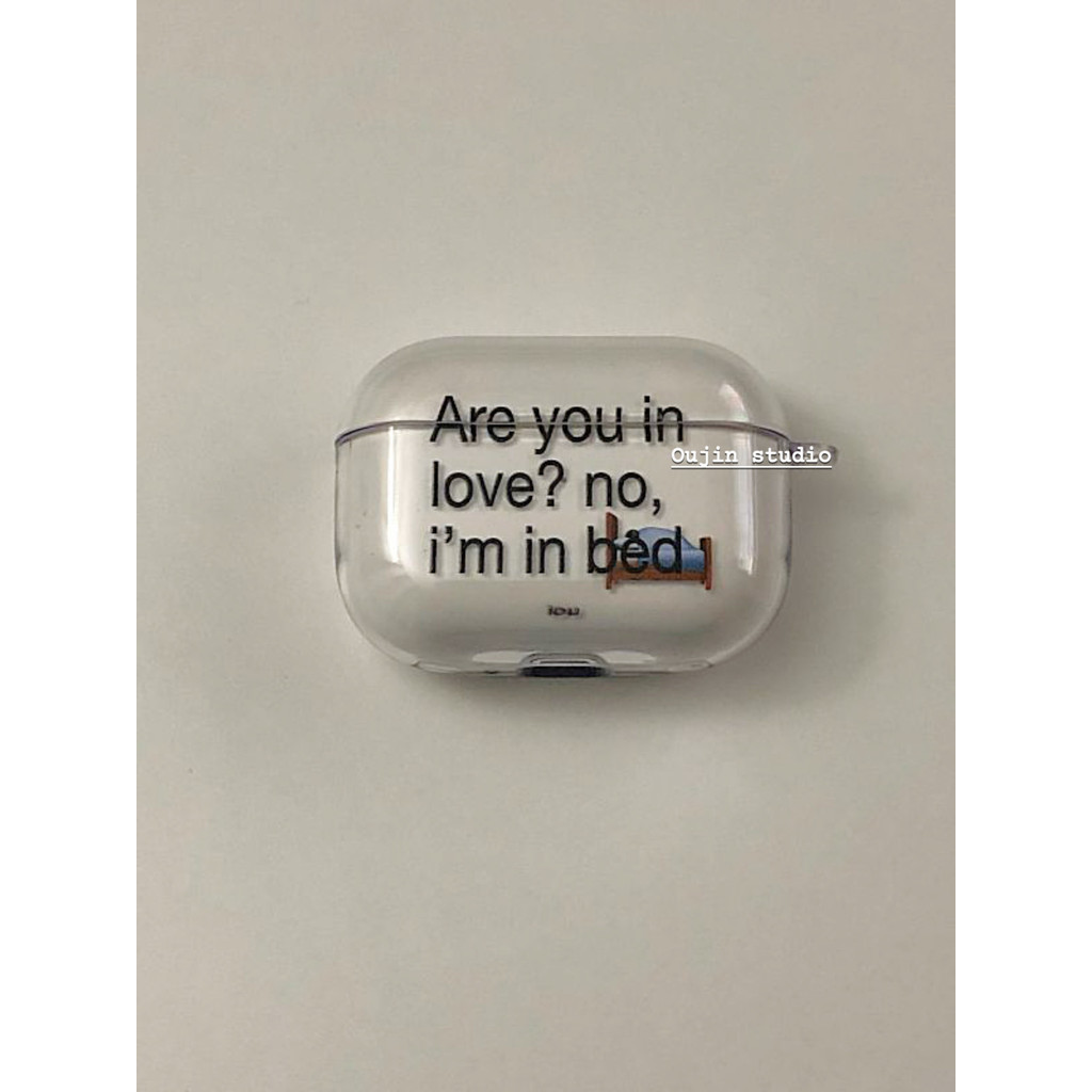 เกาหลีเกาหลีอินการออกแบบเฉพาะเป็นที่คุณรักตัวอักษรภาษาอังกฤษเหมาะสําหรับ airpods 4/3 รุ่น airpods pro2 เคสหูฟังเหมาะสําหรับหูฟังไร้สายบลูทูธเคสป้องกันโปร่งใสนุ่ม - รูปที่ 2
