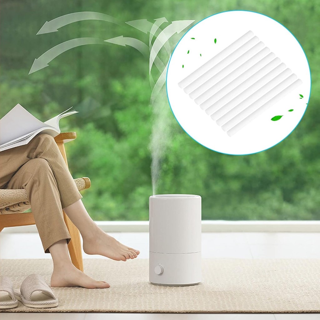 Fdit 10 แพ็คความชื้นกรอง Sticks Wick เปลี่ยน Mini USB Humidifier เปลี่ยนฟองน้ําเติม Stick Humidifier