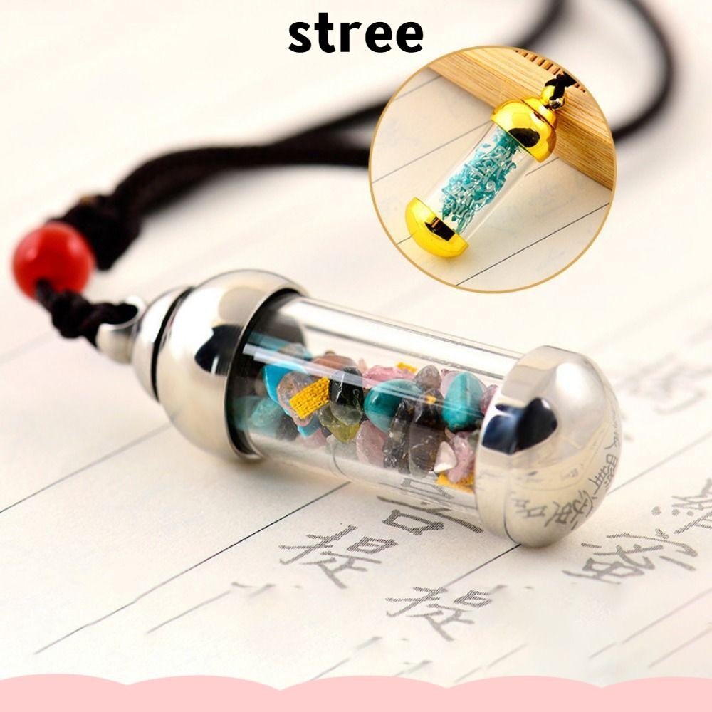 STREE Vial สร้อยคอ Glass Jewel Wishing ขวด