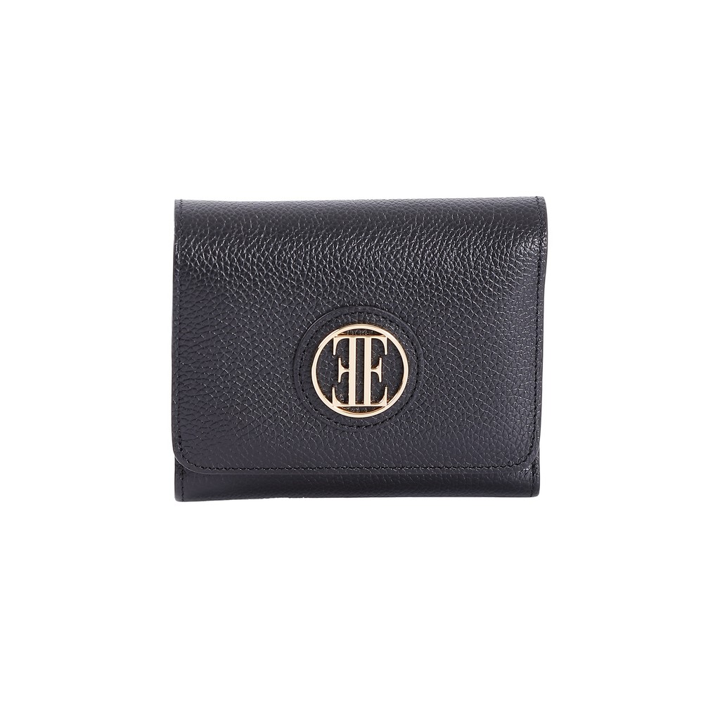 ELLE LUXURY กระเป๋าธนบัตร 3 พับสั้น ( MEDIUM) หนังวัวแท้ 100%  มี 2 สี EWW181625