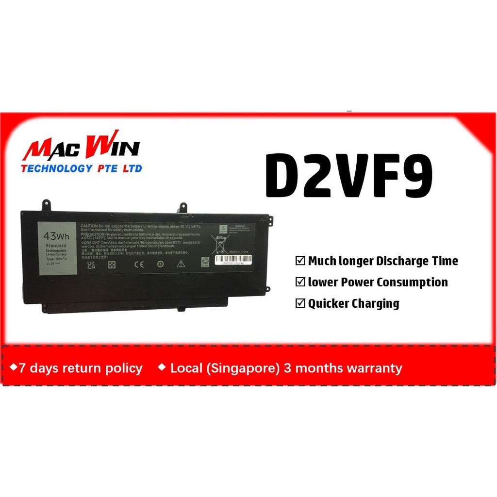 D2VF9 แบตเตอรี่แล็ปท็อปสําหรับ Dell Inspiron 15 7547 7548 Series 0PXR51 PXR51 0YGR2V 4P8PH G05H0 11.