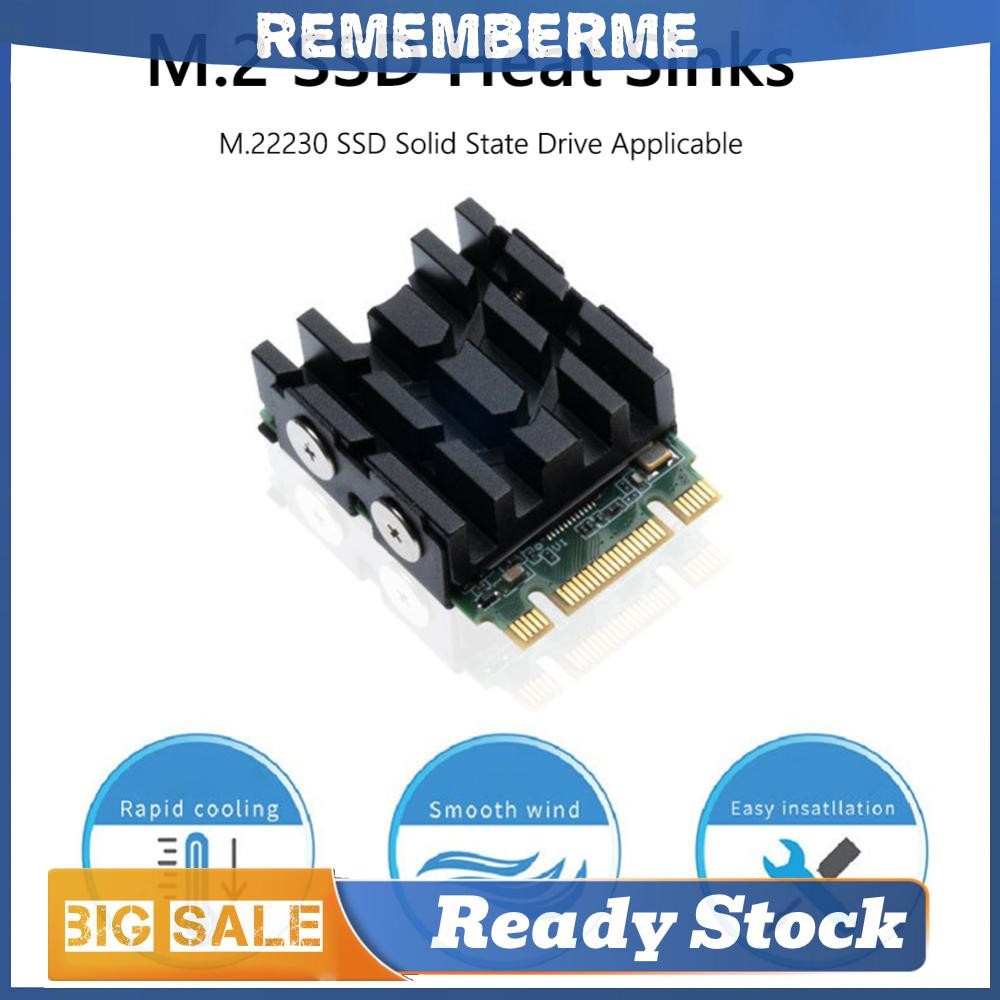 SSD แผ่นกระจายความร้อน M.2 NVME 2230 SSD ฮีทซิงค์พร้อมแผ่นความร้อน M.2 Solid Disk หม้อน้ํา SSD ความร
