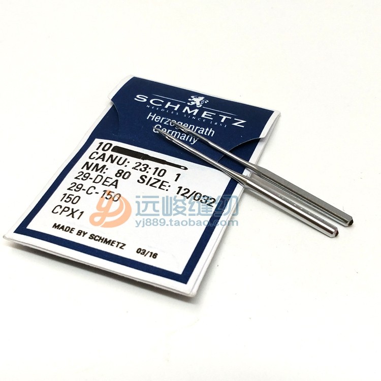 SCHMETZ เยอรมัน Blue Lion 29-DEA 29-C-150 CPX1 ผ้าขนหนูเย็บปักถักร้อยเข็มของแท้ปลอม Double Ten