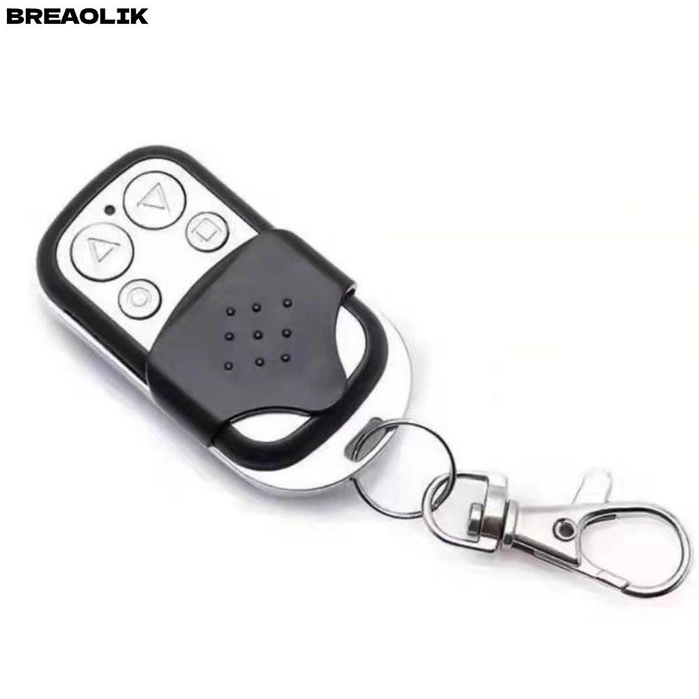 BREAOLIC 433MHz รีโมทประตูโรงรถ, รีโมทคอนโทรลโลหะ Duplicate รีโมทคอนโทรล, ระยะทางควบคุมไร้สาย 4 ปุ่มเปิดประตูโรงรถประตูโรงรถ