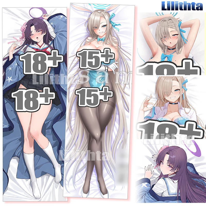 Dakimakura ปลอกหมอน Blue Archive Asuna Ichinose และ Yukari Kadenokōji แบบกำหนดเอง