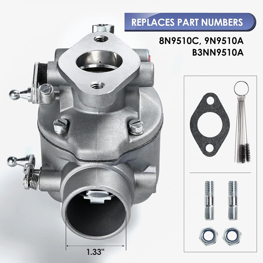 8N9510C-HD Marvel Schebler คาร์บูเรเตอร์เหมาะสําหรับ Ford รถแทรกเตอร์ 2N 8N 9N 1939-1952 TSX33 TSX24