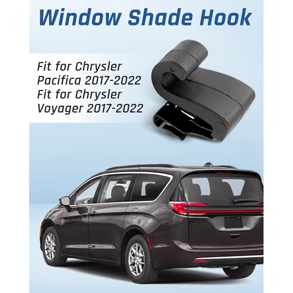 2 ชิ้นหน้าต่าง Shade Hook Fit สําหรับ Chrysler Pacifica Voyager 2017 2018 2019 2020 2021 2022, เปลี่
