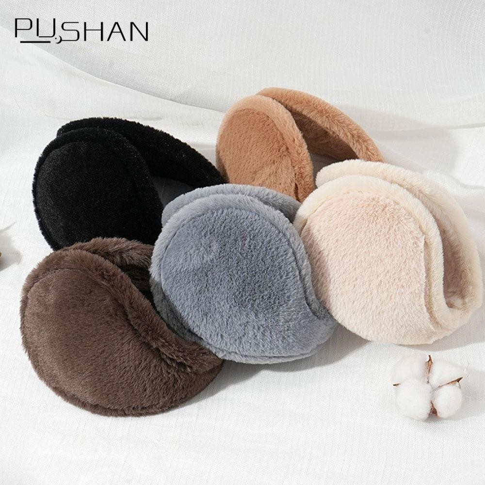 PUSHAN Ear Warmer ป้องกันลมหนาว กันลมหนาและนุ่ม เหมาะสำหรับการขี่จักรยานกลางแจ้ง