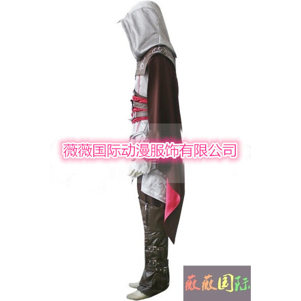 Assassin's Creed 3 Cosplay เสื้อผ้าผู้ชาย Ezio สีขาว รุ่นที่ 2