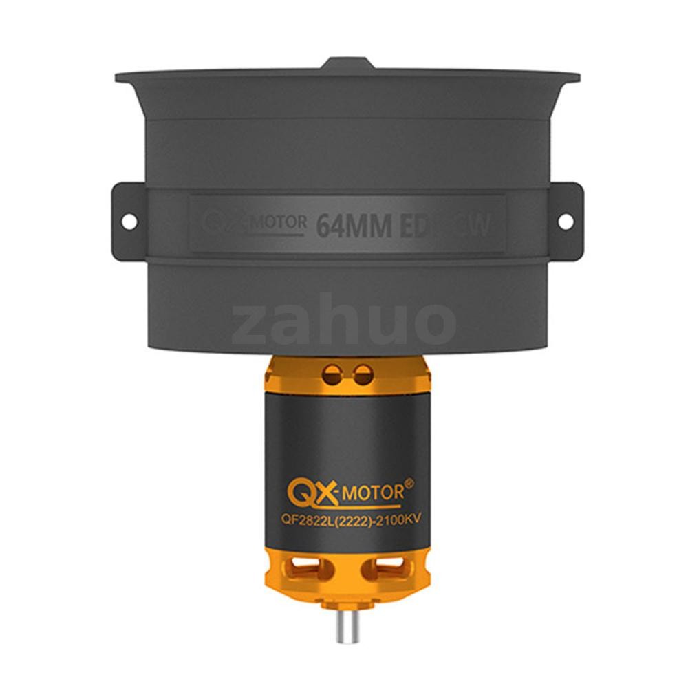 QX-MOTOR EDF 64 มม.มอเตอร์ไร้แปรง QF2822 2100KV/2300KV/3300KV/4300KV พร้อม 12 ใบพัดพัดลมท่อสําหรับ R