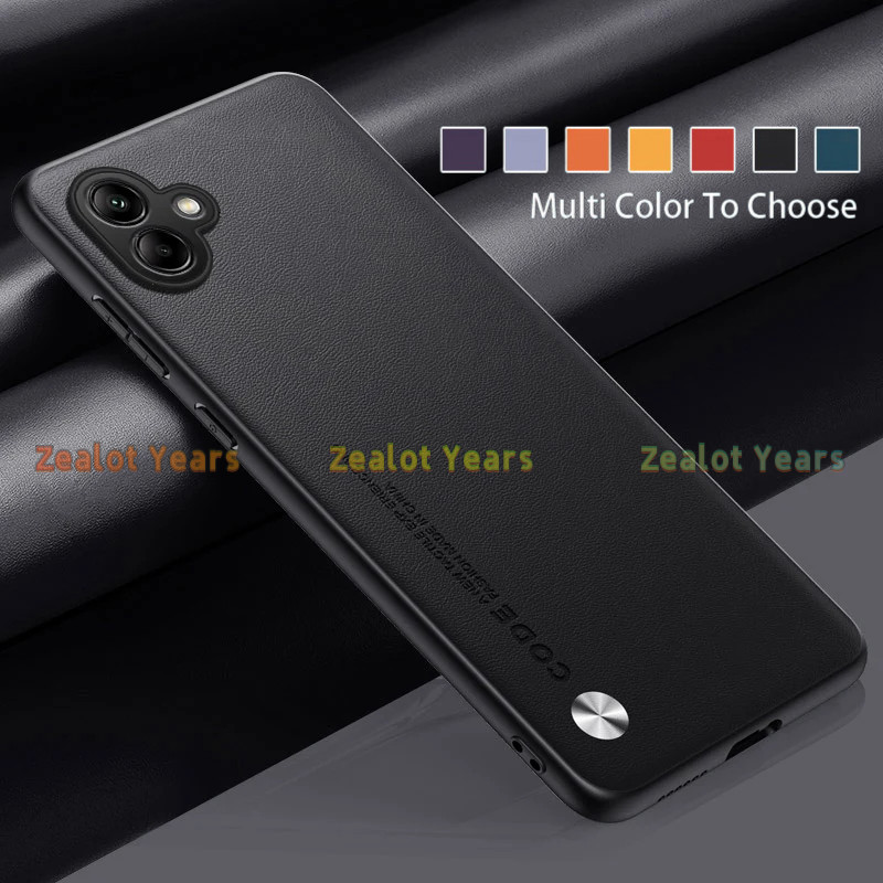 SAMSUNG สําหรับSamsung Galaxy A07 A06 A05 A08 A09 4G 5Gหรูหราผิวธรรมดาหนังเคสโทรศัพท์กันกระแทกMatteป