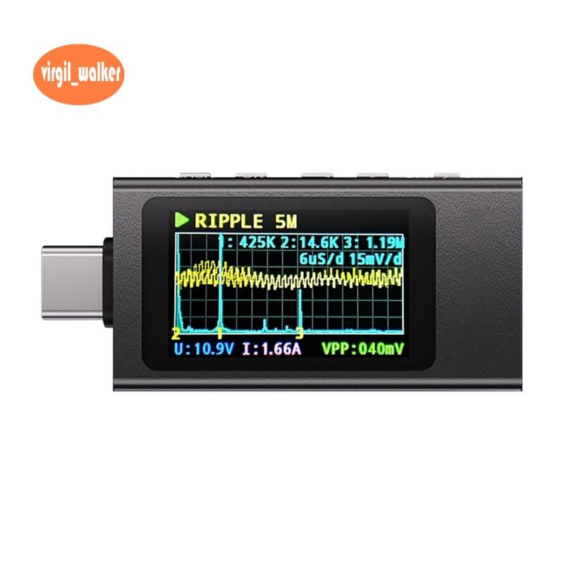 KWS-X1 Power Meter เครื่องทดสอบ Type-C มัลติฟังก์ชั่นดิจิตอลจอแสดงผล DC แรงดันไฟฟ้าแอมป์มิเตอร์ Powe