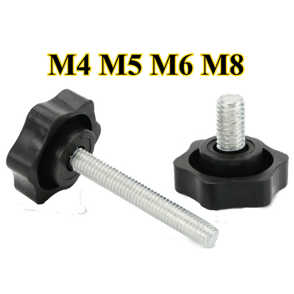 น็อต ลูกบิด ด้ามจับ มือหมุนดอกไม้ M4M5M6M8/STAR GRIP KNOB BOLT