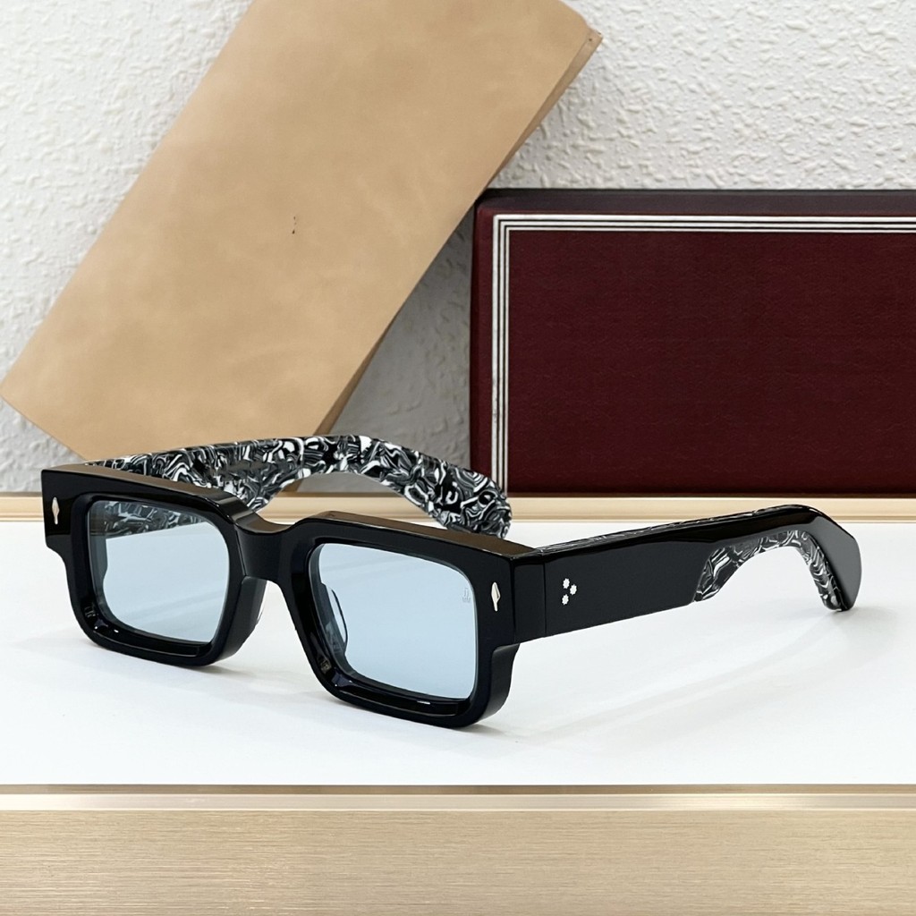 V2LD JACQ### ASCARI Retro Square Iron Man Acetate Fiber Cool Men's and Women's Sunglasses JACQ