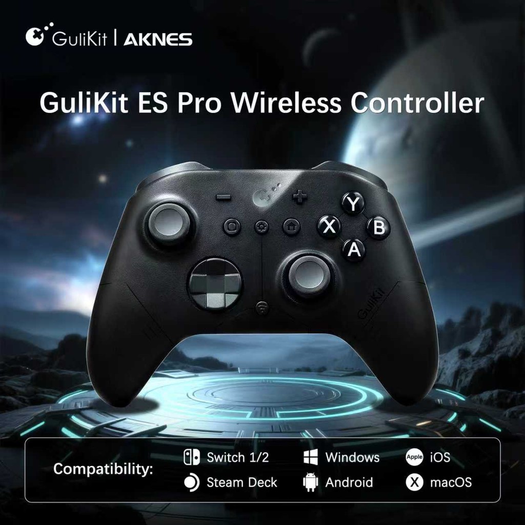 GuliKit ES PRO เกมพีซี E-sports ไร้สายที่เร็วที่สุด 4000 ระดับ Anti-Drift Magnetic TMR จอยสติ๊ก, เข้