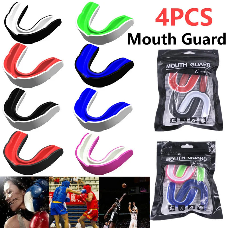 1/4pcs Mouth Guard Teeth Protector Adult Kids Taekwondo Boxing Football Karate Mouth Guard Wrestling