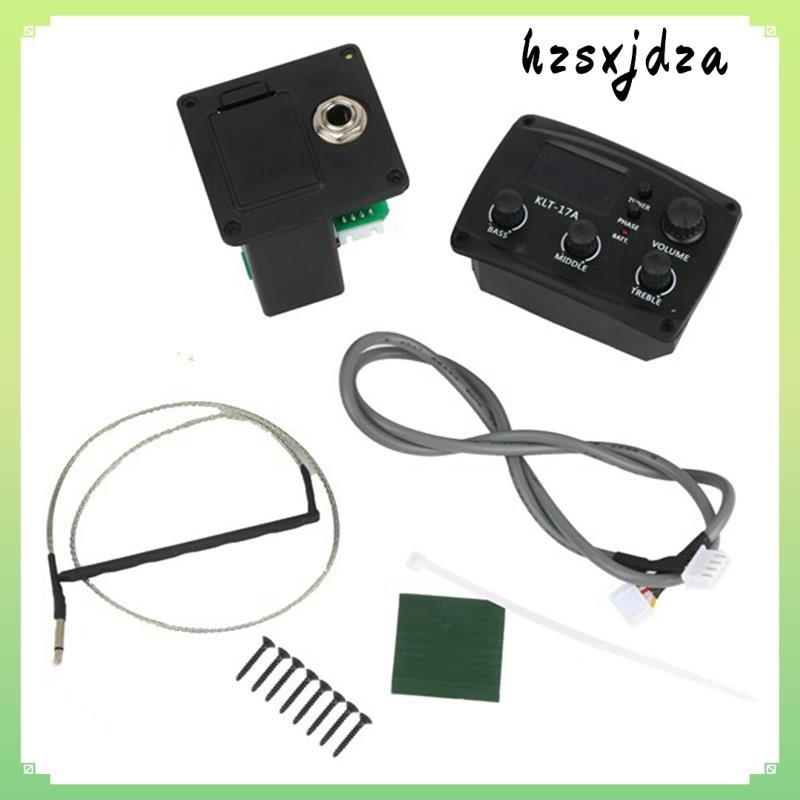 กีต้าร์โปร่ง EQ Preamp พร้อมจูนเนอร์ Procedding ดิจิตอล 3 Band EQ Equalizer พร้อมจูนเนอร์กีตาร์ Pick