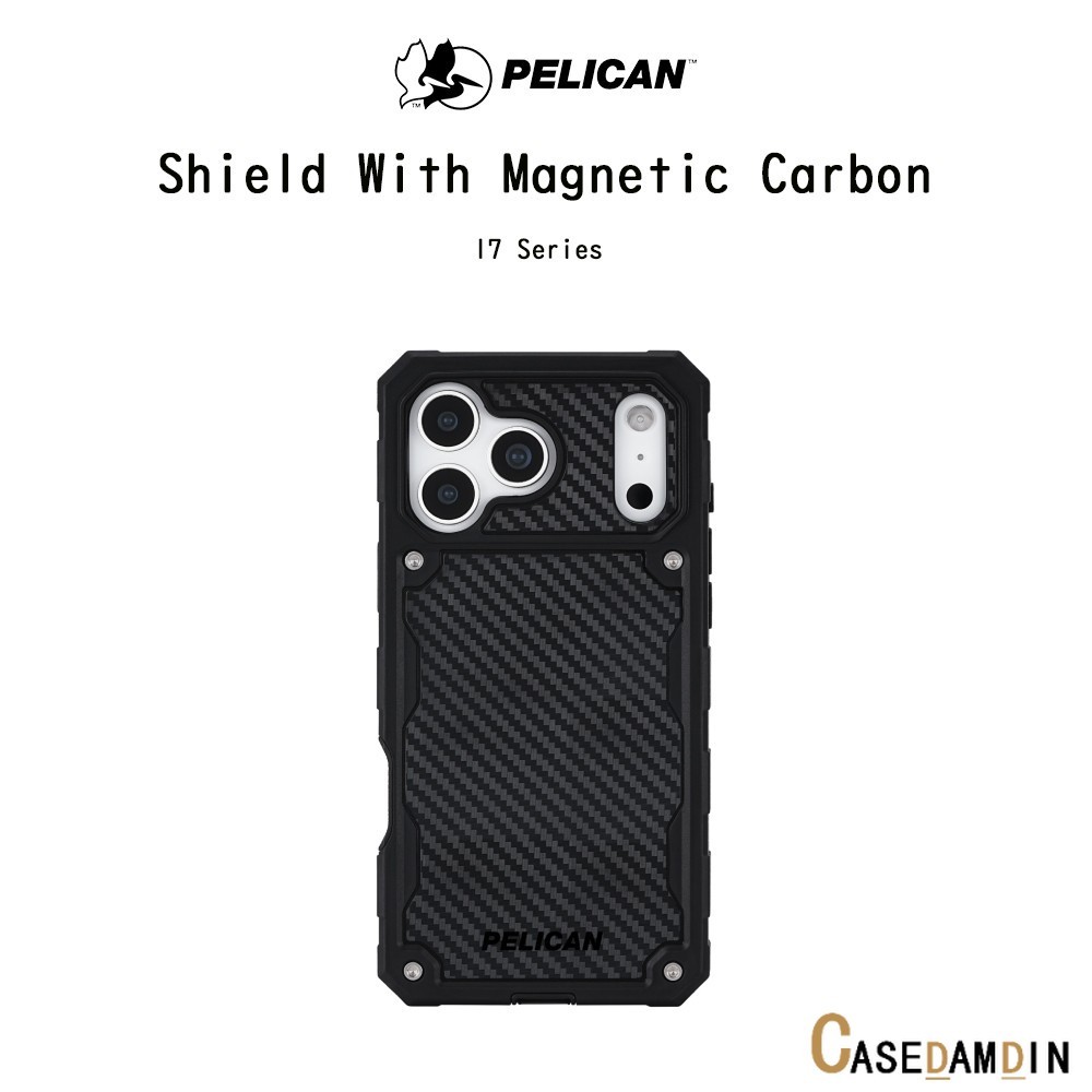 PELICAN Shield With Magnetic Carbon เคสกันกระแทกระดับ7.3Mเกรดพรีเมี่ยมจากอเมริกา เคสสำหรับ iPhone17P