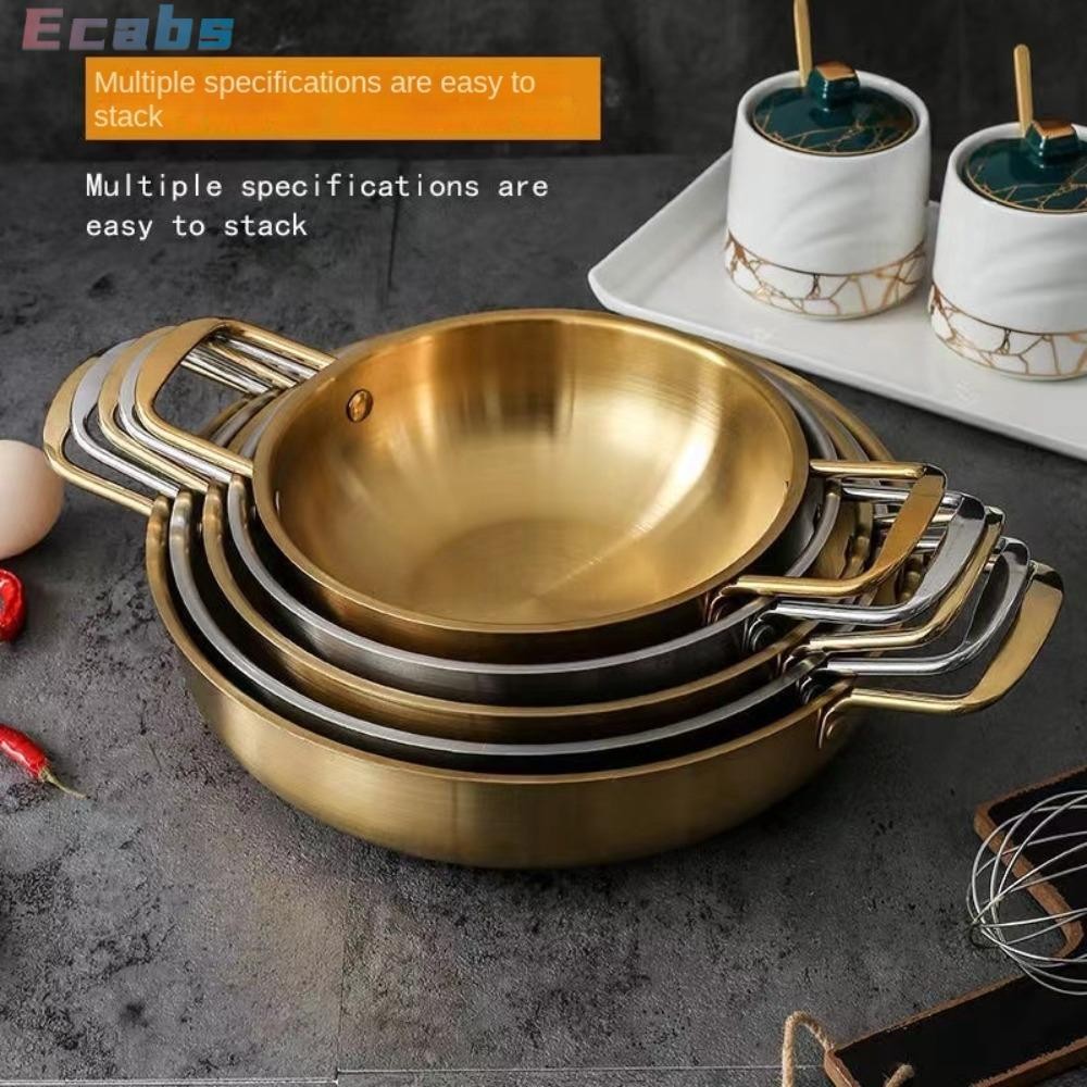 ECABS ทําอาหารในบ้านพร้อมที่จับกระทะสแตนเลส Paella