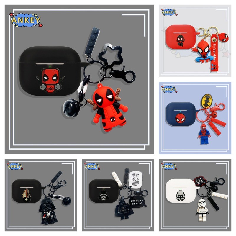 Case for Edifier EvoBuds Pro Protective silicone Black Warrior Cartoon Covers Edifier Lolli Pro5 Earphone Shell Headphone PortEarphone