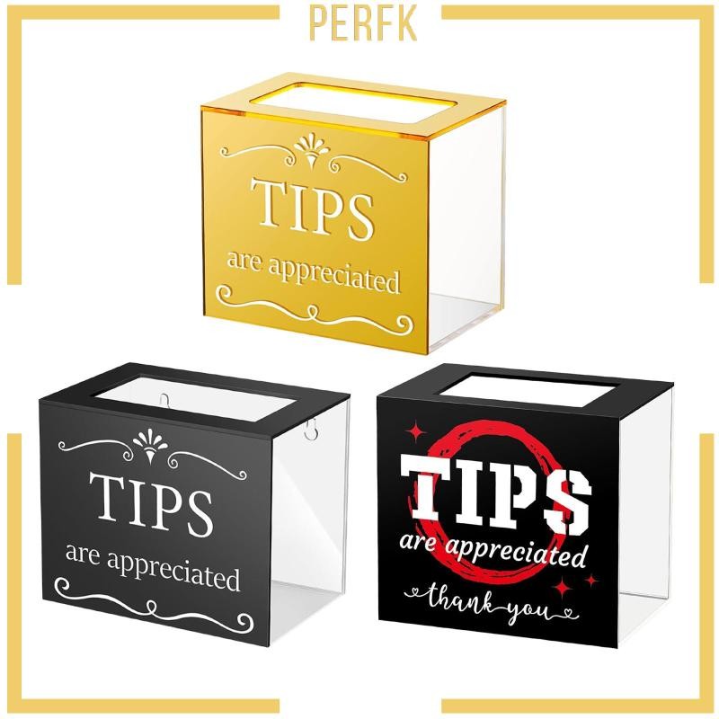 [Perfk] Tip Box Donation Box Fundraising อะคริลิคอเนกประสงค์สําหรับร้านอาหารนักดนตรี Bartender Votin