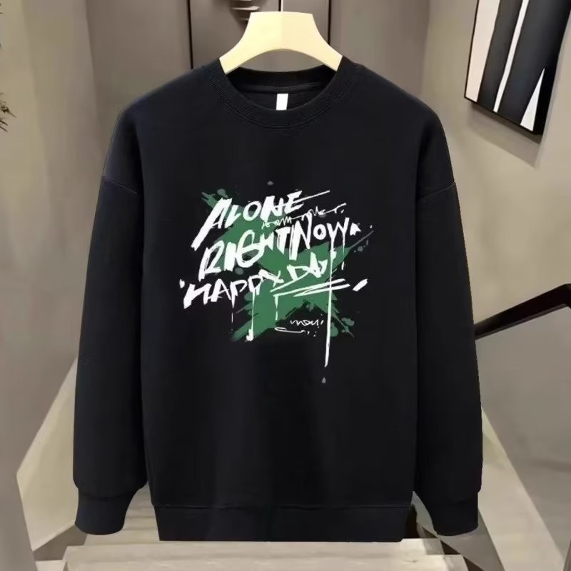 ใหม่สบายๆพิมพ์รอบคอด้านบน 23new All-Match หลวม COD ฤดูใบไม้ผลิฤดูใบไม้ร่วงแฟชั่นเสื้อผ้าผู้ชาย202520