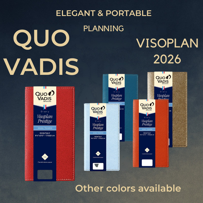 Quo Vadis 2026 Visoplan Prestige Club Monthly Slim Planner 17×8.8cm Jan Start