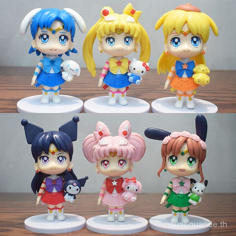 เซเลอร์มูนรุ่น Q Reiko Huo Ye Izuki Aino Minako มือสํานักงานตุ๊กตาตกแต่งเค้กตกแต่ง M9IY