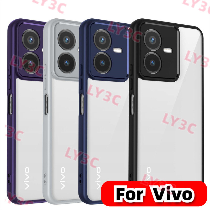 COD สําหรับ Vivo Y22 4G V2207 กรณี Hybrid ทนทาน Hard Protection TPU กันชนคริสตัลใสเกราะปกหลังสําหรับ