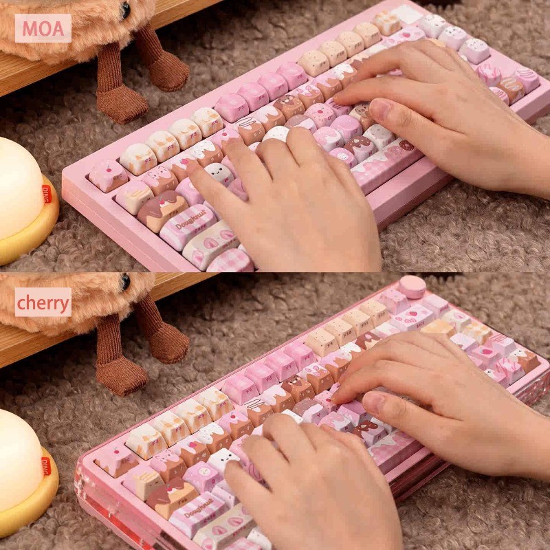 KiiBOOM กํามะหยี่หวานไดอารี่ Keycaps MOA โรงงานเดิม PBT รูปที่ 6