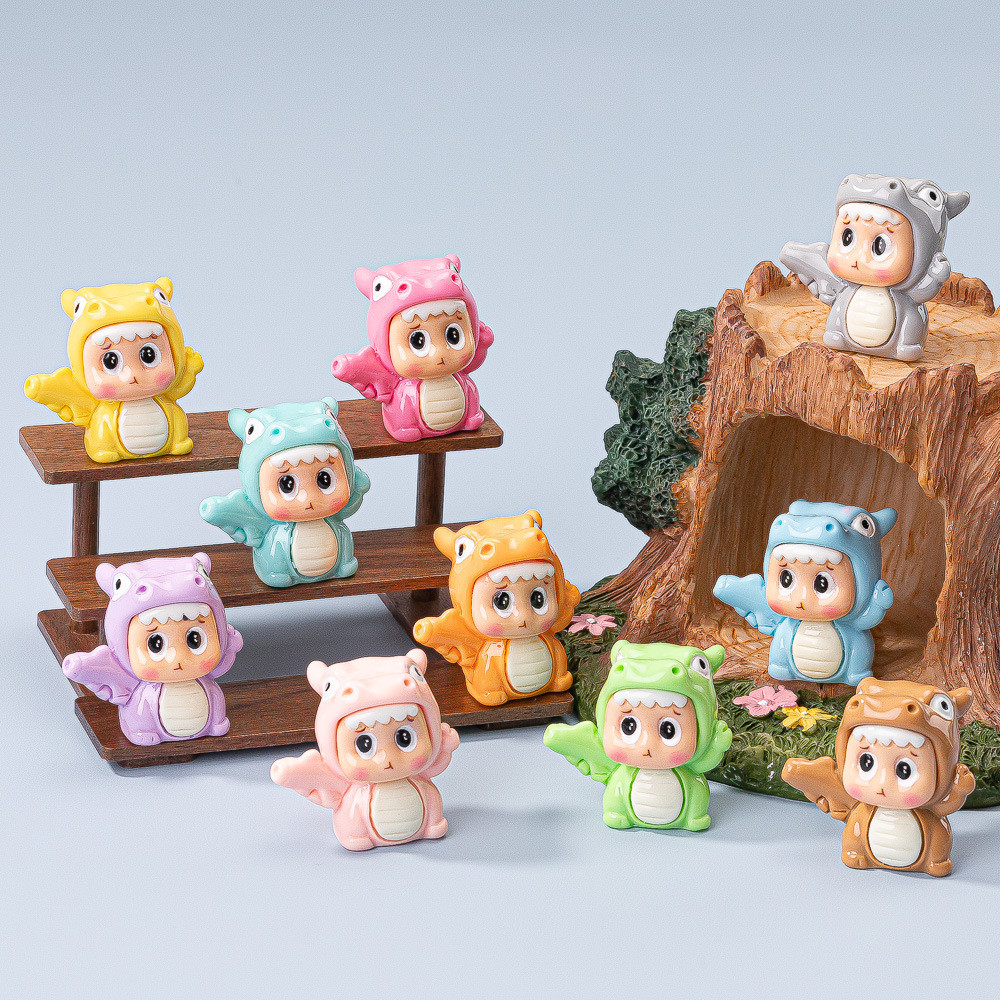 10ชิ้นน่ารักจระเข้ดาวเด็กเรซิ่นเสน่ห์สําหรับ ทําเอง (12-533)