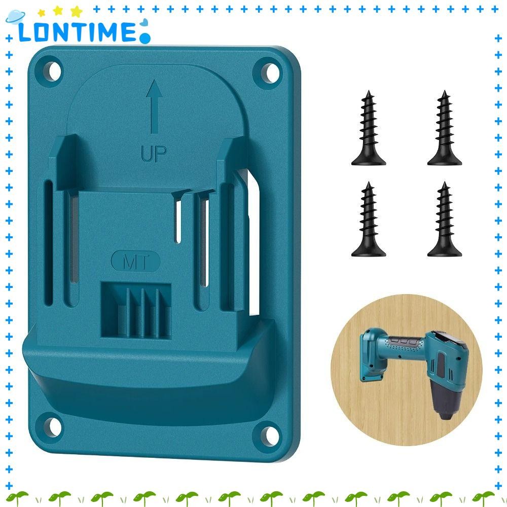 LONTIME ขายึดแบตเตอรี่ติดผนัง, ที่วางเครื่องมือไฟฟ้าที่ทนทานติดผนัง, คุณภาพสูงทนทานทนต่อการสึกหรอใช้งานง่ายฐานแบตเตอรี่สําหรับ Makita 18V