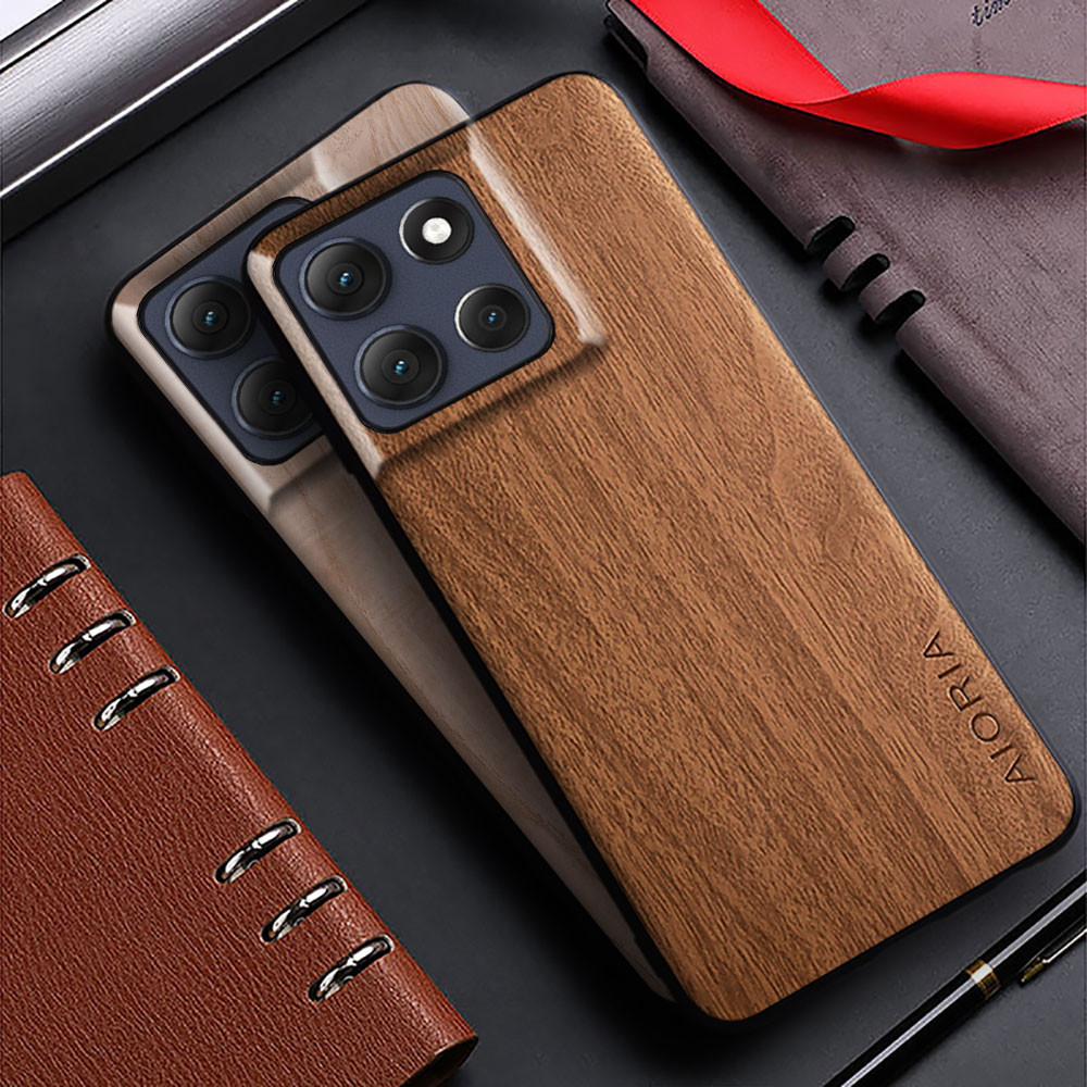 สําหรับ Motorola MOTO G86 Power G85 5G funda bawood ไม้รูปแบบ PU หนังปกหลังสําหรับ motorola moto g86