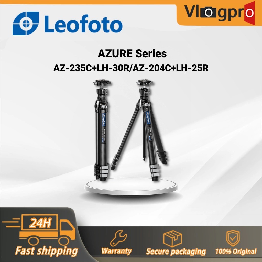 Leofoto AZ-235C + LH-30R/AZ-204C + LH-25R คาร์บอนไฟเบอร์ขาตั้งกล้องขาตั้งกล้องสําหรับกล้อง