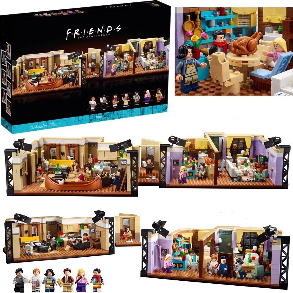 เข้ากันได้กับเลโก้ 10292 เพื่อนเก่า Monica และ Rachels Apartment Deluxe Villa ประกอบของเล่นบล็อกตัวต