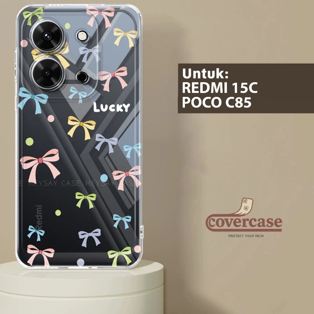 พรีเมี่ยม GLOSSY CLEARCASE เข็มทิศนุ่มสําหรับ REDMI 15C และ POCO C85 4G / 5G MOTIF PNG- PITA-2