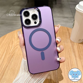 เคสโทรศัพท์รุ่น11 15 สำหรับIPhone 13 14 12 16 15 11 Pro Max 14 16 15 Plus เคสชาร์จแม่เหล็กไฟฟ้าที่มีสีสันสดใส