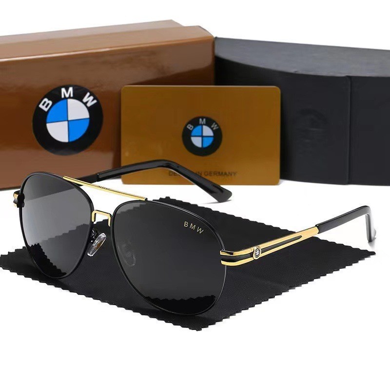 BMW ผู้ชายผู้หญิง High-End ขับรถ Anti-Strong Light Polarized Anti-Ultraviolet เที่ยวบินแว่นตากันแดดของขวัญสําหรับแฟนฟรีแว่นตากรณี