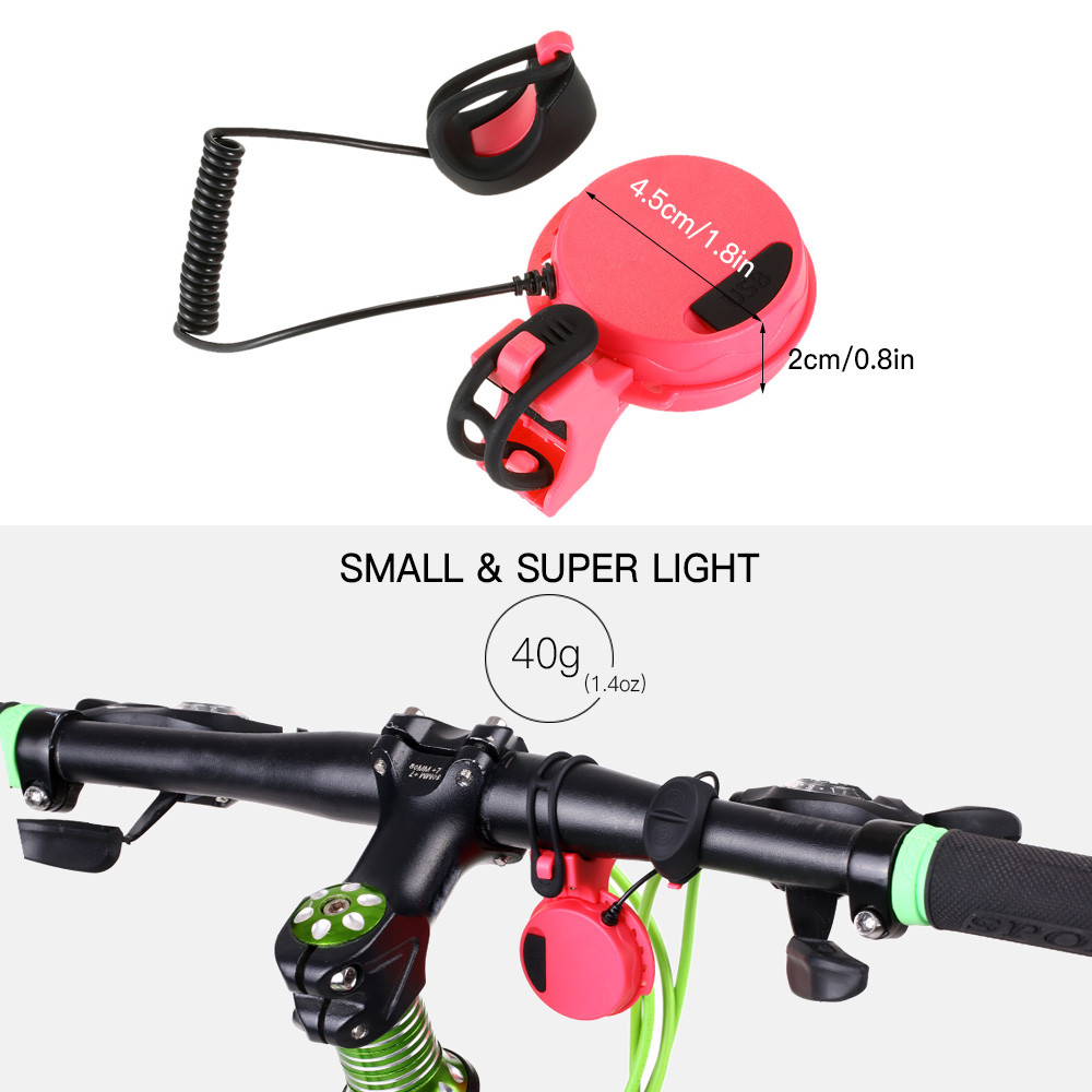Mini Bicycle Horn Alarm Alarm Bike Bells Bells Ring 110-120dB เสียงไซเรนไฟฟ้าแบบชาร์จไฟได้