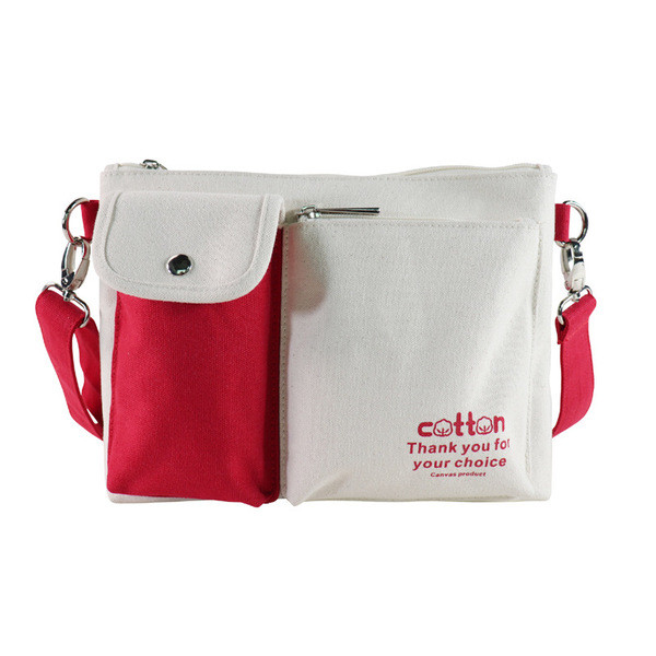 kappa bkk กระเป๋าปัก เกาหลีรุ่นใหม่ฤดูใบไม้ร่วงกระเป๋าสะพายข้างกระเป๋าผ้าใบนักเรียนเกาหลีผู้หญิงน่าร