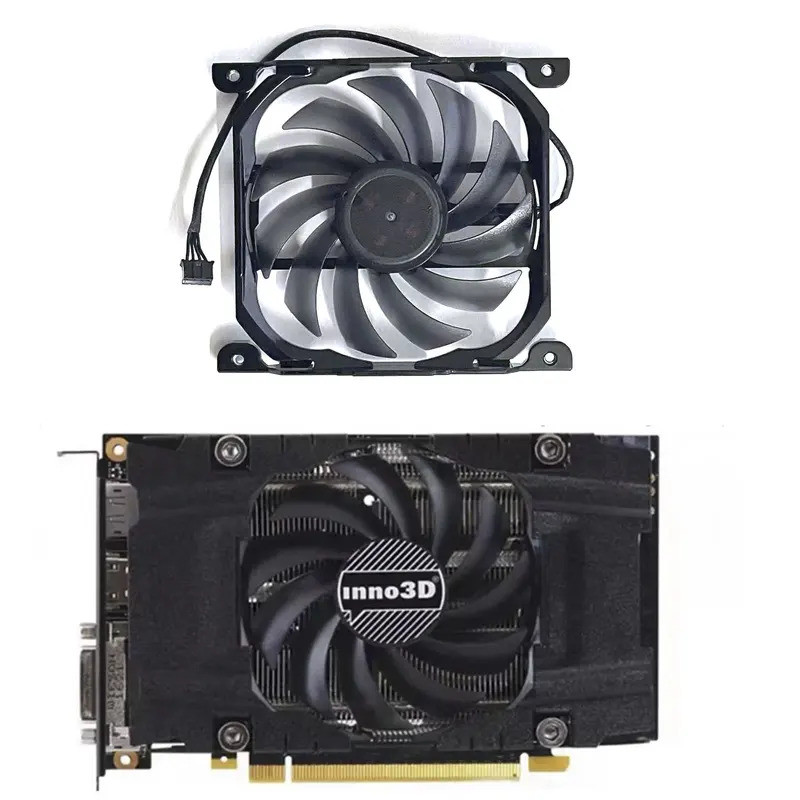 ยี่ห้อใหม่ 4PIN CF-12915S DC 12V 0.35A เหมาะสําหรับ INNO3D GTX950 960 1060TI Ares Edition MINI cooli